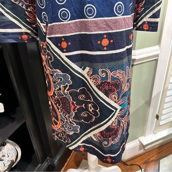 LULU H Paris Boho Floral pattern Sweater Dress Size Large - Picture 4 of 13